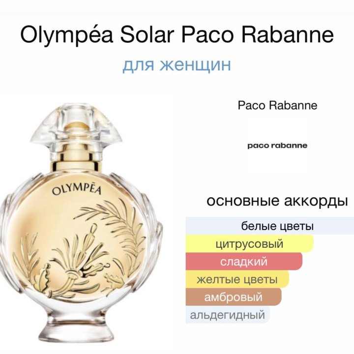 Женские духи Olympea Solar Paco Rabanne 80 мл.