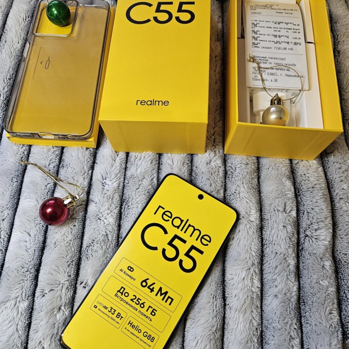 Realme C55 8/256GB Black, Новый, Чек, гарантия