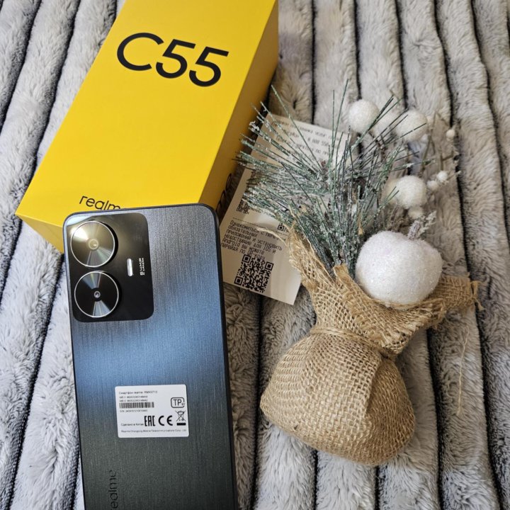 Realme C55 8/256GB Black, Новый, Чек, гарантия