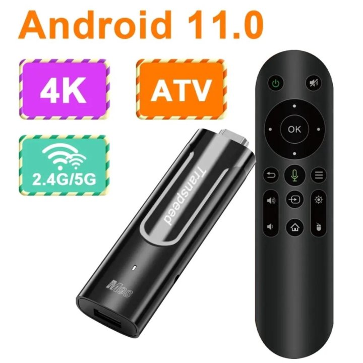 Смарт андроид ТВ стик android tv stick 4/64