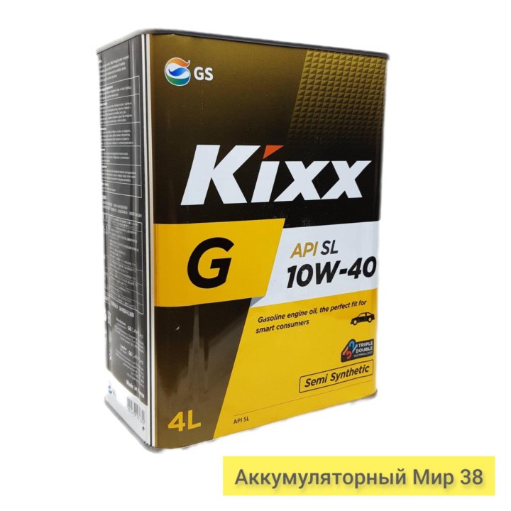 Масло моторное Kixx G SL 10W-40 4л мет. п/синт.