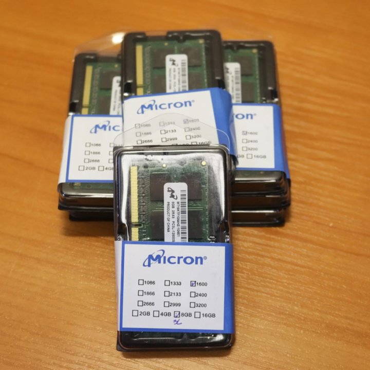 Новый модуль памяти Micron 8Гб DDR3L 1600Мгц