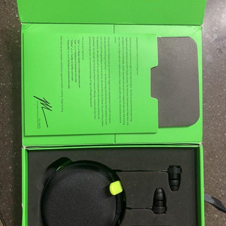 Наушники игровые razer hammerhead pro v2