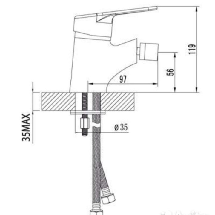 Смеситель Lemark Luna LM4108C для биде