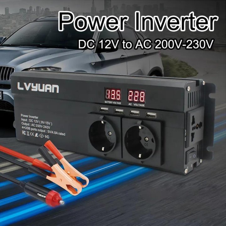 Инвертор напряжения 12V-220V 3000W