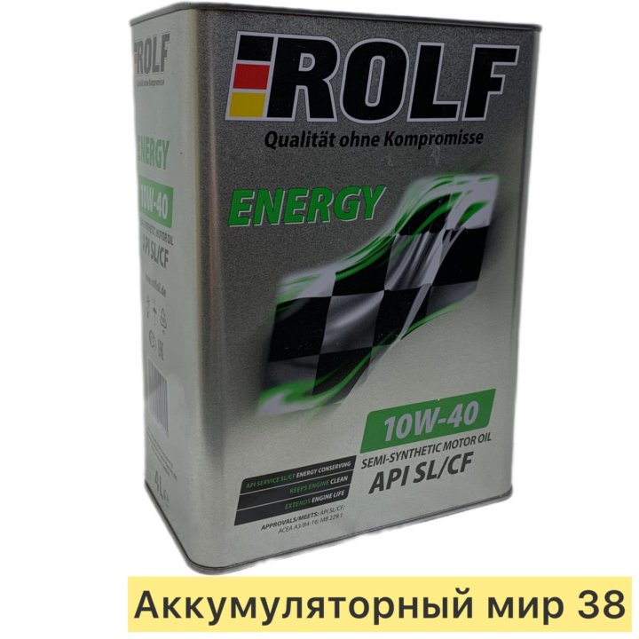 Масло моторное ROLF ENEGY10W-40 A3/B4 API SL/CF 4л