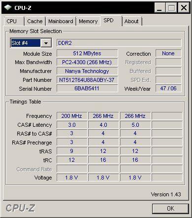 память DDR2 512 mb