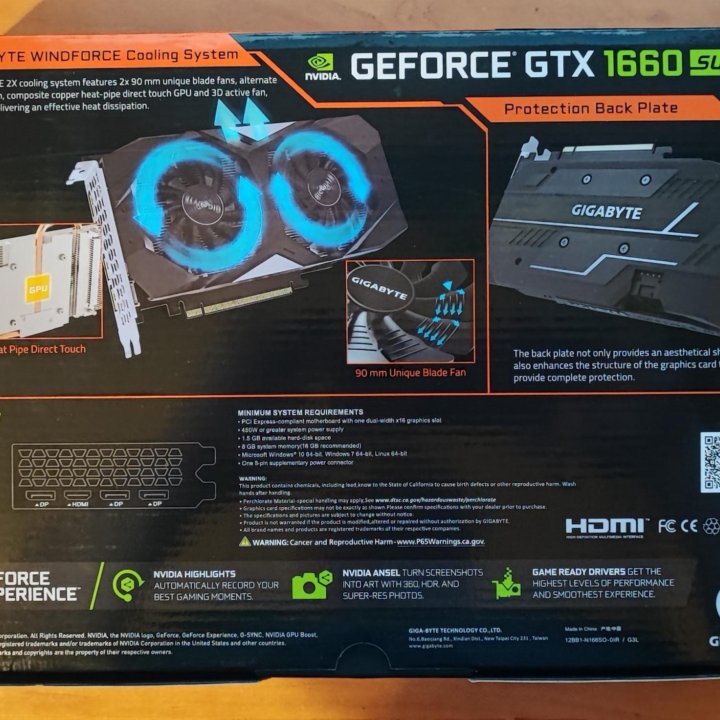 Видеокарта Gigabyte gtx 1660 super