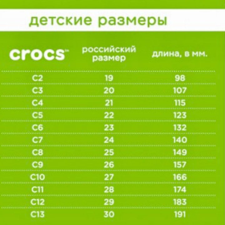 Детские crocs размер 21