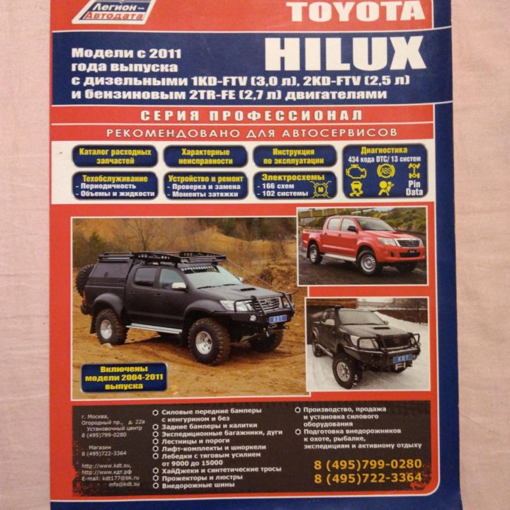 Тойота HILUX. Ремень. Поршни. Торм колодки NIBK.