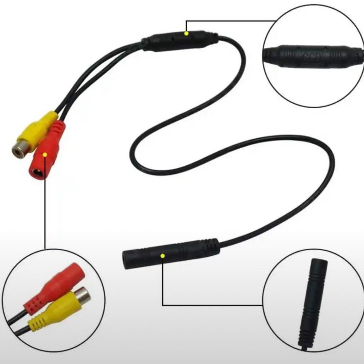 Переходник для камер заднего вида 4Pin / Тюлпаны.