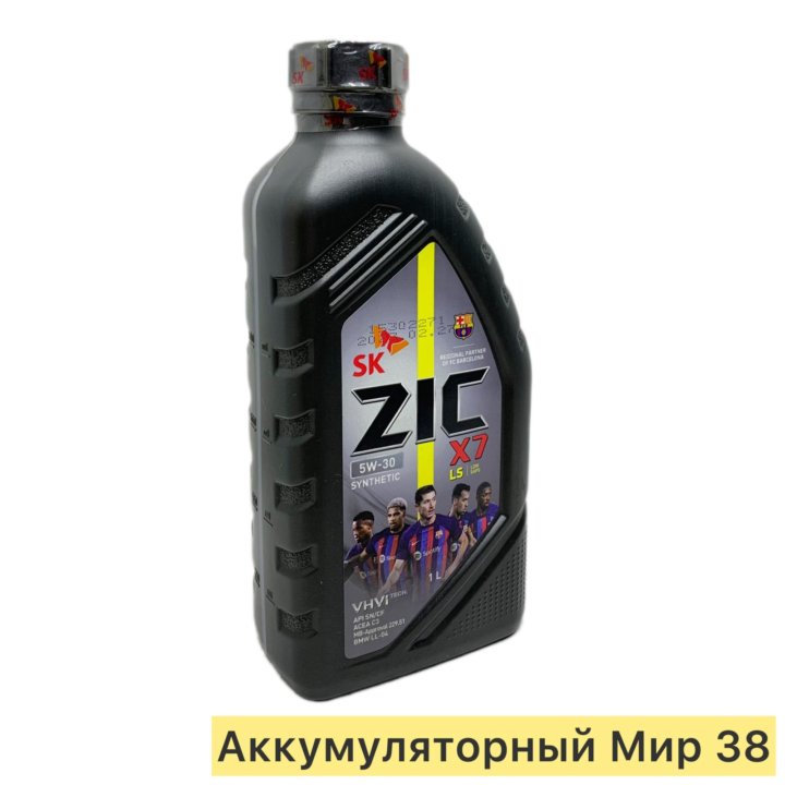 Масло моторное ZIC 5W30 X7. LS 1л. ACEA C3