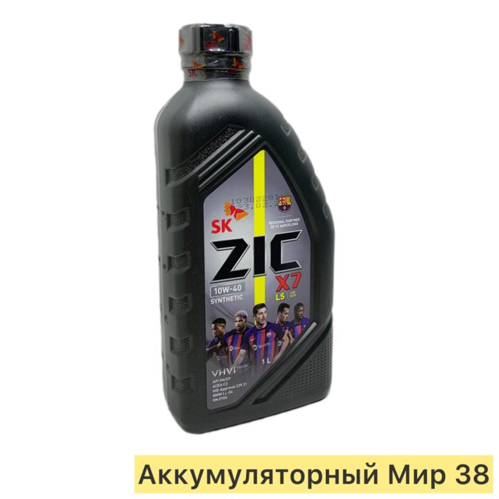 Масло моторное ZIC 10W40 X7. LS. 1л. ACEA C3