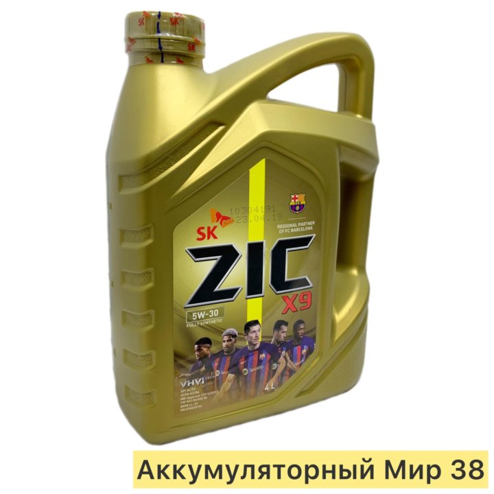 Масло моторное ZIC 5W30 X9. SAE 4л. SP/CF A3/B4