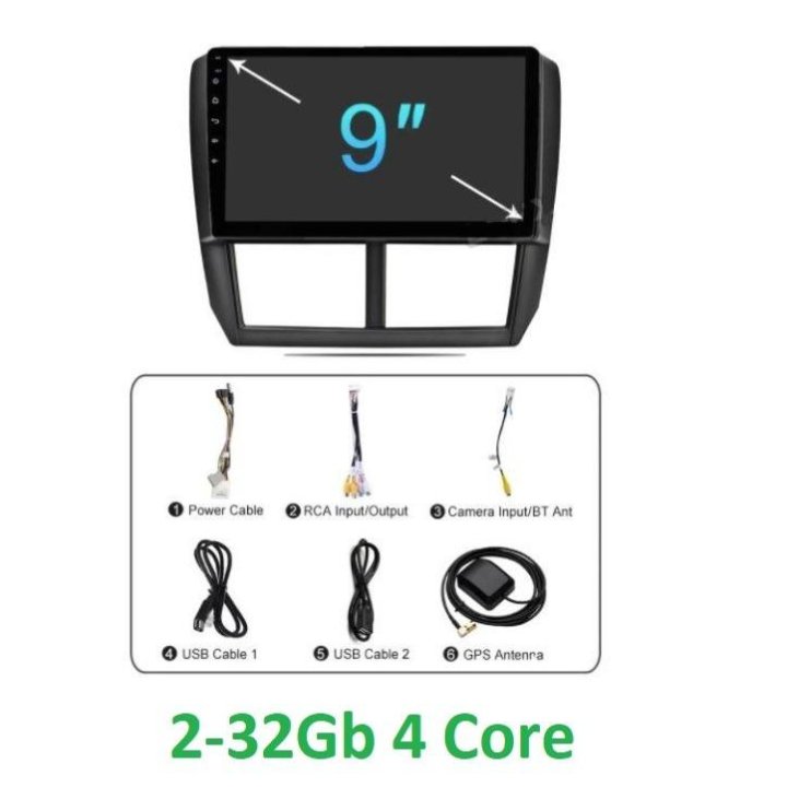 Магнитола Subaru Forester, Impreza 08-12. 2-32 Gb