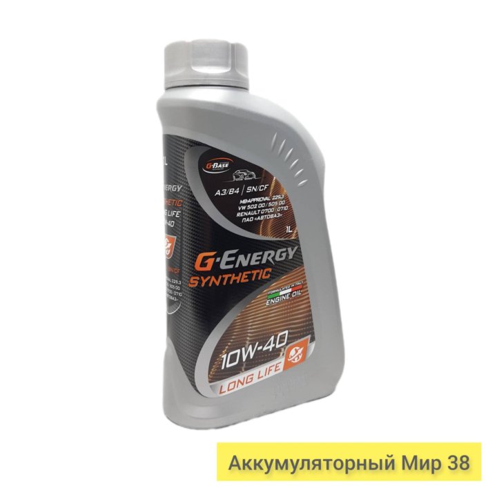 Моторное масло G-Energy Synthet LongLife 10W-40 1л