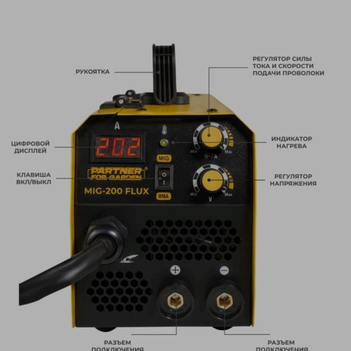 сварочный полуавтомат инвертор partner for garden