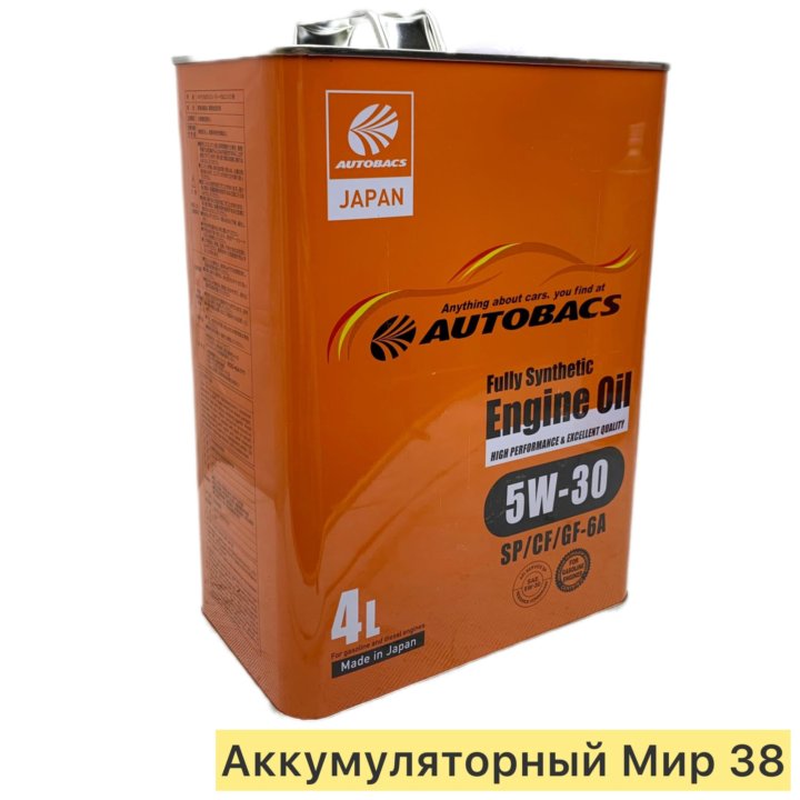 масло AUTOBACS ENGINE OIL FS 5W30 SP\GF-6A 4л