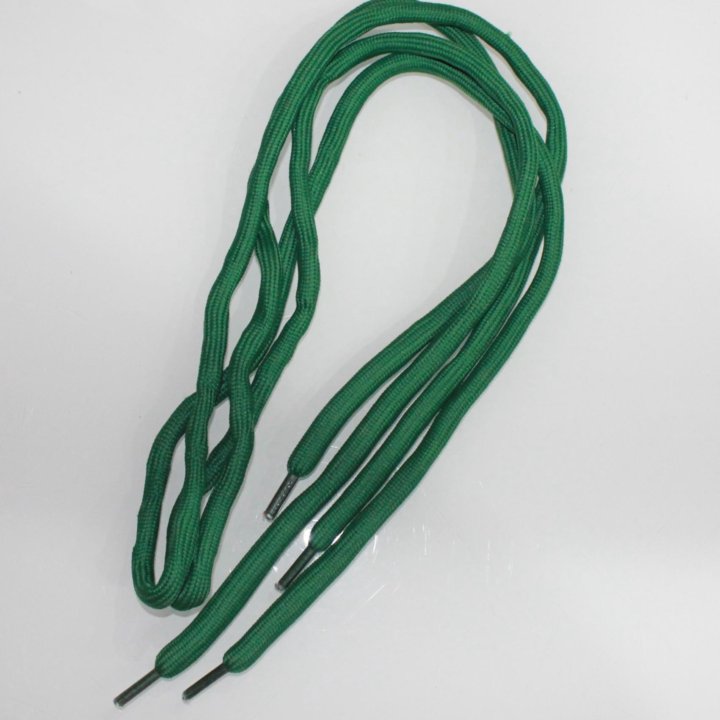 Шнурки широкие, зелёные