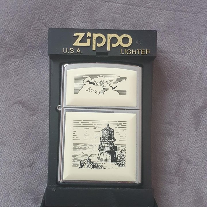 Зажигалка zippo коллекционнаяRG scrimshaw LT house