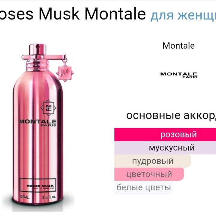 Женская парфюмерия Montale Roses Musk