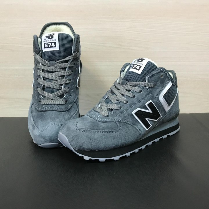 Кроссовки New Balance 574 женские зимние серые