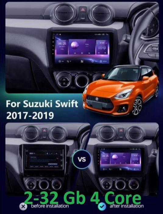 Магнитола Suzuki Swift 2017-2019. 2-32 Gb 4 Core
