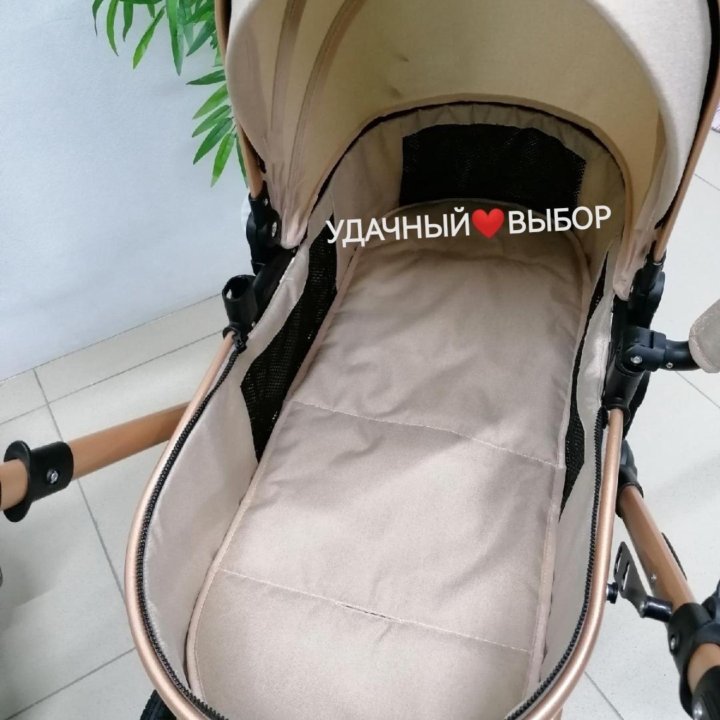 НОВАЯ коляска 3в1 Luxmom 530-W (бежевый).