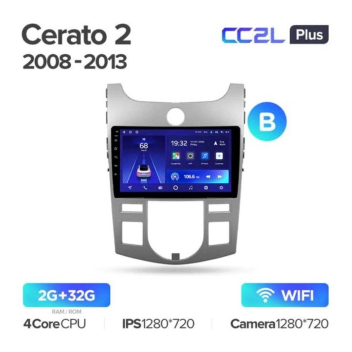 Магнитола Teyes CC2L на Kia Cerato 2009-2013