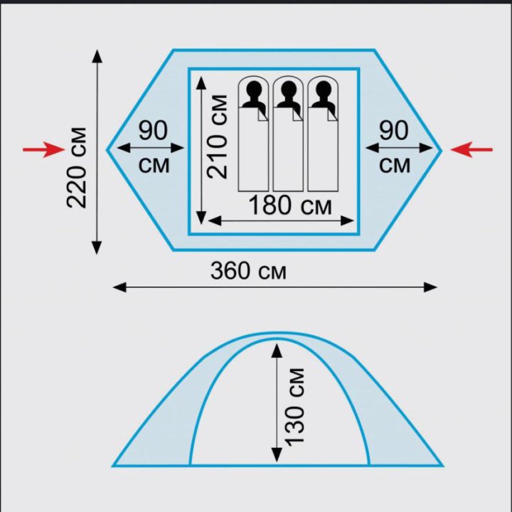 Палатка tramp nishe 3v2