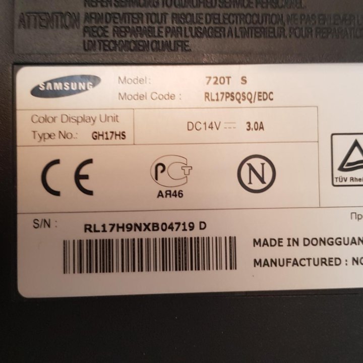 Монитор Samsung SyncMaster 720T