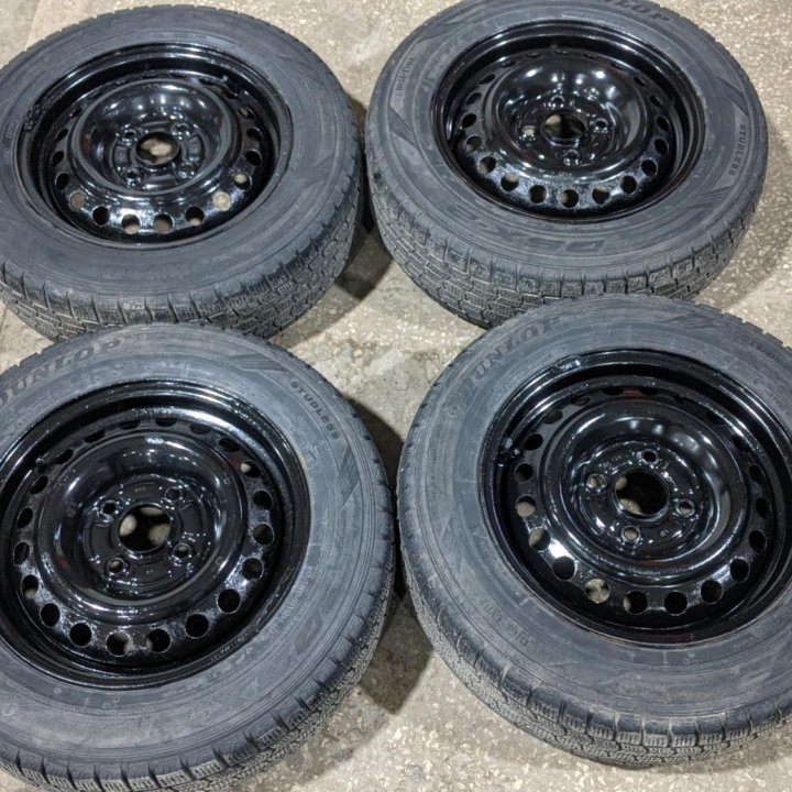 диски R15 4*114 на резине Dunlop DSX-2 195/65