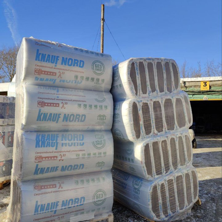 Утеплитель ТеплоKNAUF, ЭКОВЕР, Rockwool