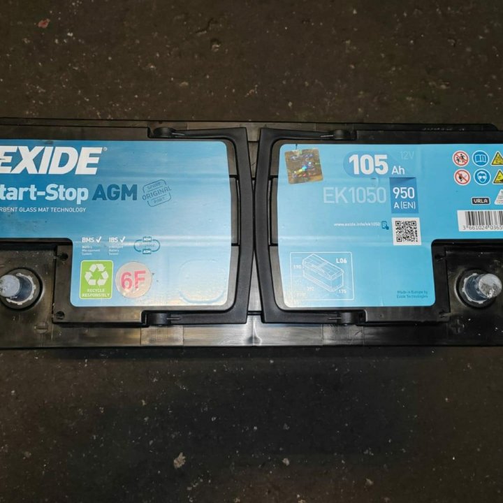 Аккумулятор EXIDE AGM 105ah