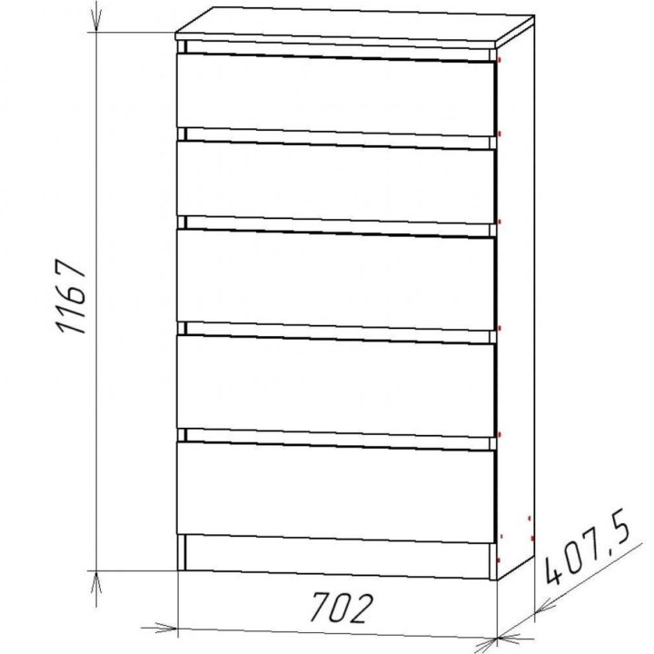 Новый комод 702*1167 мм