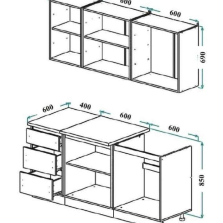 Новый кухонный гарнитур 1600 мм