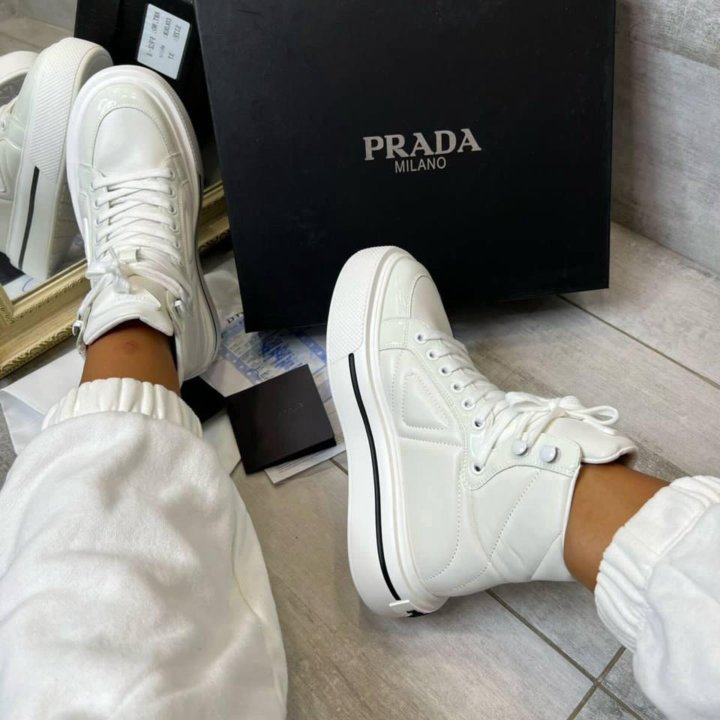 Ботинки кроссовки зимние Prada