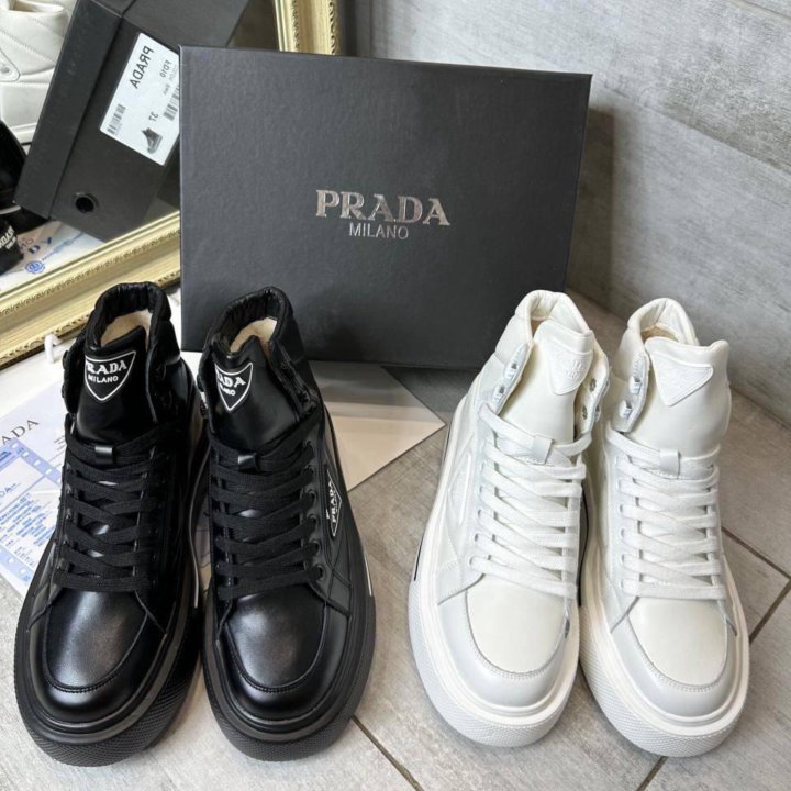 Ботинки кроссовки зимние Prada