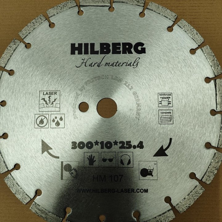 Диск алмазный hilberg 300*10.25.4 HM 107