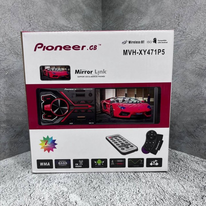 Автомобильная магнитола 1 DIN Pioneer MVH-XY471р5