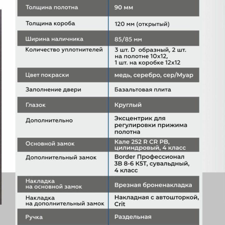 Дверь входная Dorsten комби