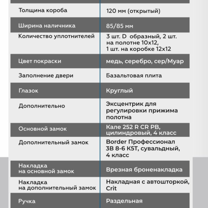 Дверь входная Dorsten Комби медь ривьера айс