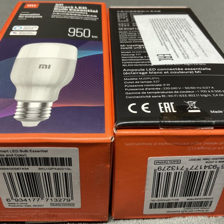 Умная лампа Mi SMART LED Bulb Essential