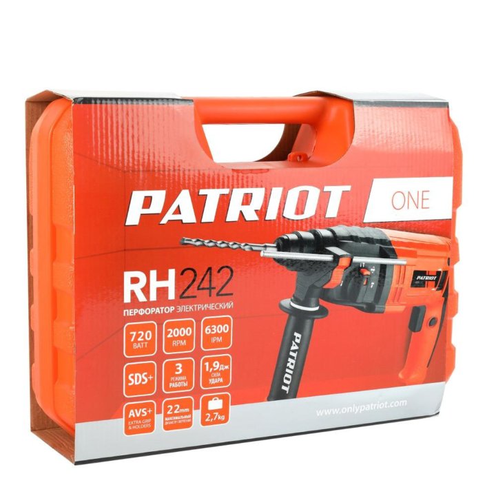 Перфоратор Patriot RH242 720Вт 1,9Дж