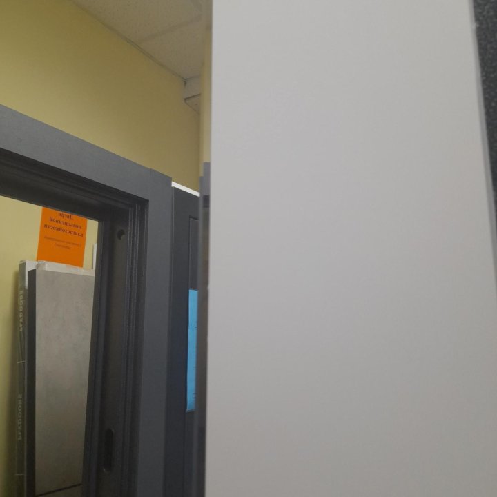 Входная дверь с зеркалом белая