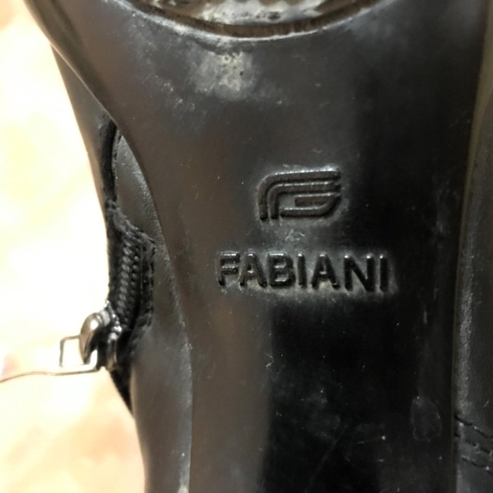 Сапоги женские чёрные зимние Fabiani Italy 36 кожа