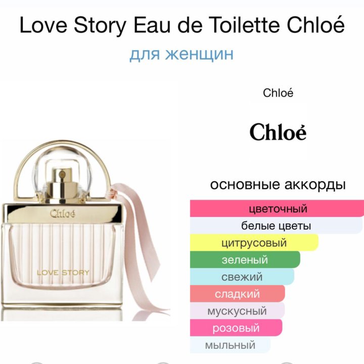 Женские духи Love Story Eau de Toilette Chloe.