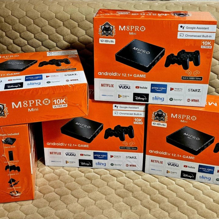 Игровая приставка M8 Pro mini + Android TV (12.1)