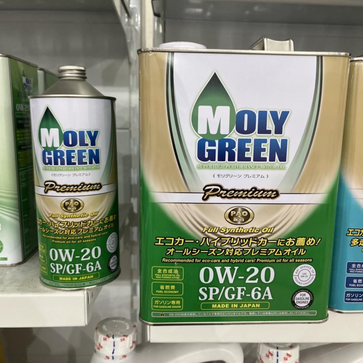 MOLY GREEN Premium 0W20 SP 4 литра, синтетика