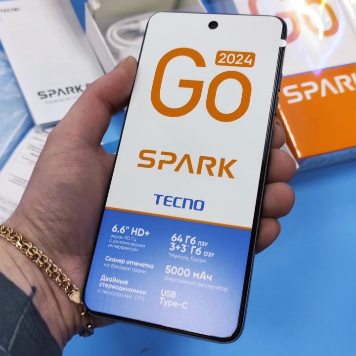 Новый! Tecno Spark GO 2024 6/64gb